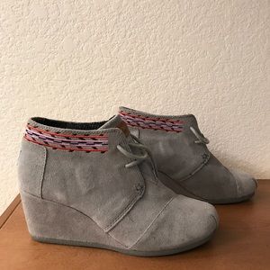 Toms Suede Bootie Wedge